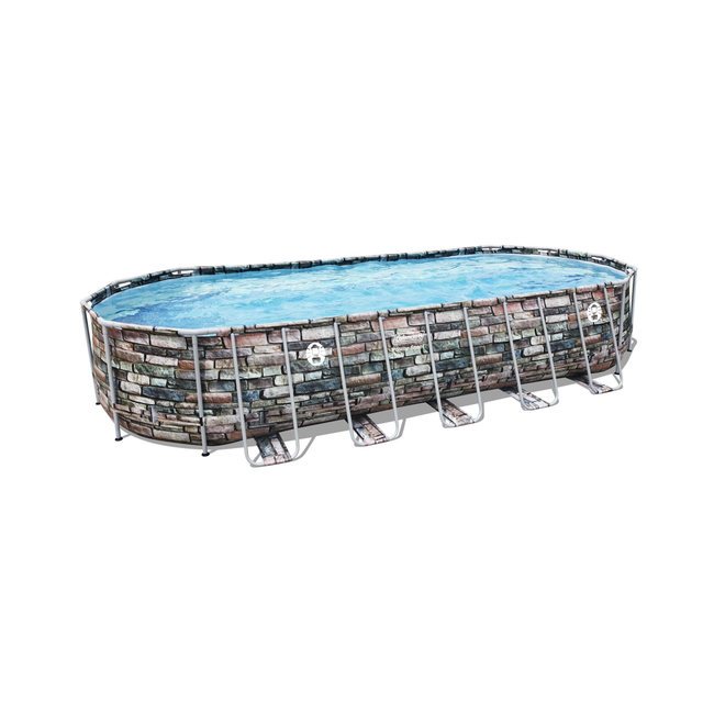 Coleman® 26' x 52" Power Steel Oval Above Ground Pool Set Quad City Pools