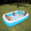 H2OGO! 10′ Blue Rectangle Inflatable Pool