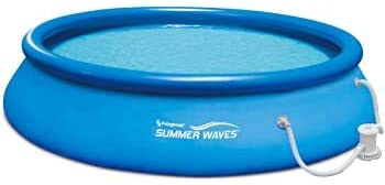 Summer Waves® 13′ x 33″ Quick Set Inflatable Above Ground Pool with Filter Pump